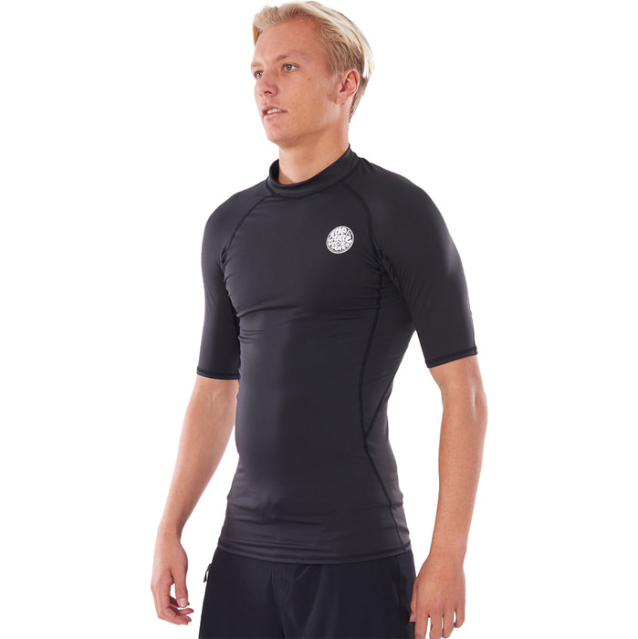 2024 Rip Curl Mens Thermopro 1mm Kurzarm Thermoweste WLYYBM - Schwarz